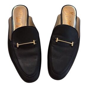 Sam Edelman Linnie Bit Mule Black Leather  Slip-On Loafer Women's 8